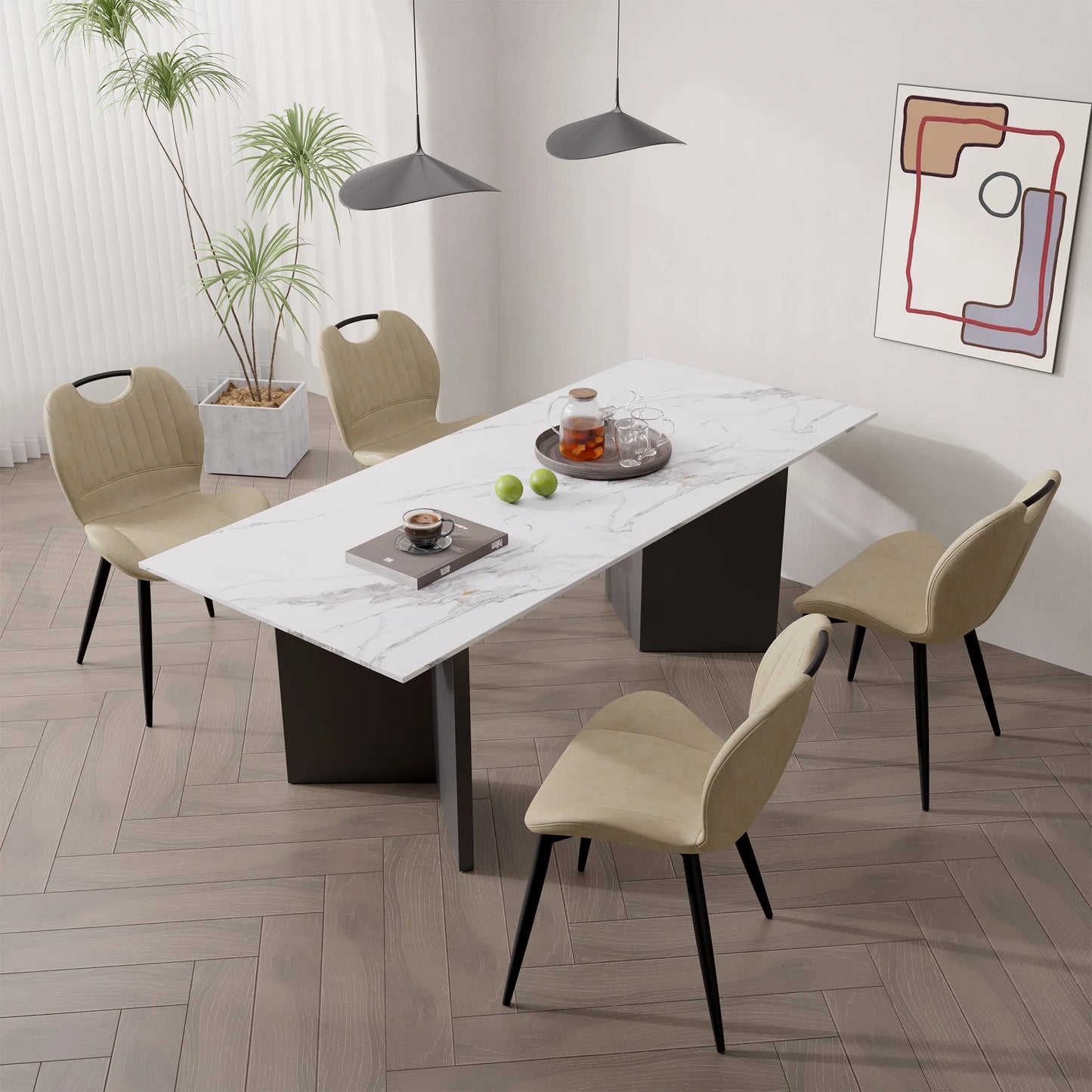 Dining Chair Set of 2 Upholstered