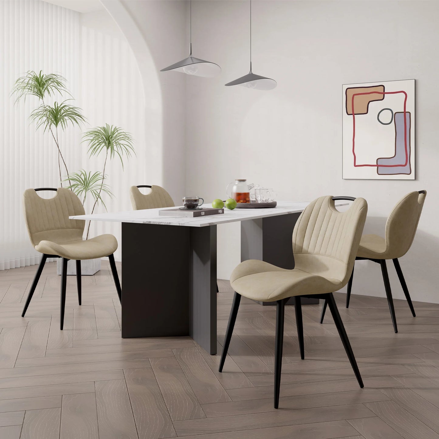 Dining Chair Set of 2 Upholstered