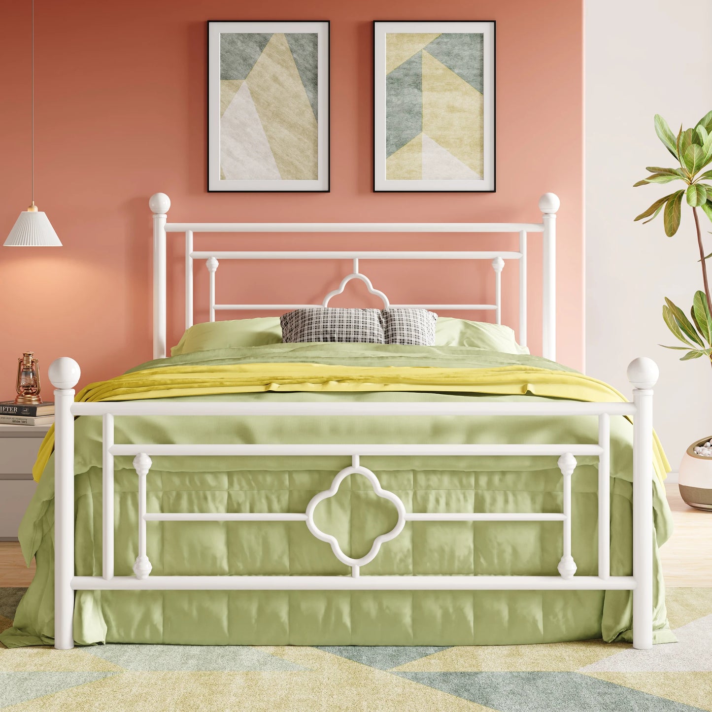 Metal Platform Bed Frame, – Full, Queen, Twin & King Sizes
