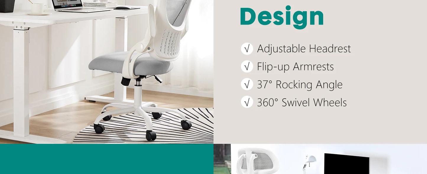 Ergonomic Office Chair Adjustable Headrests