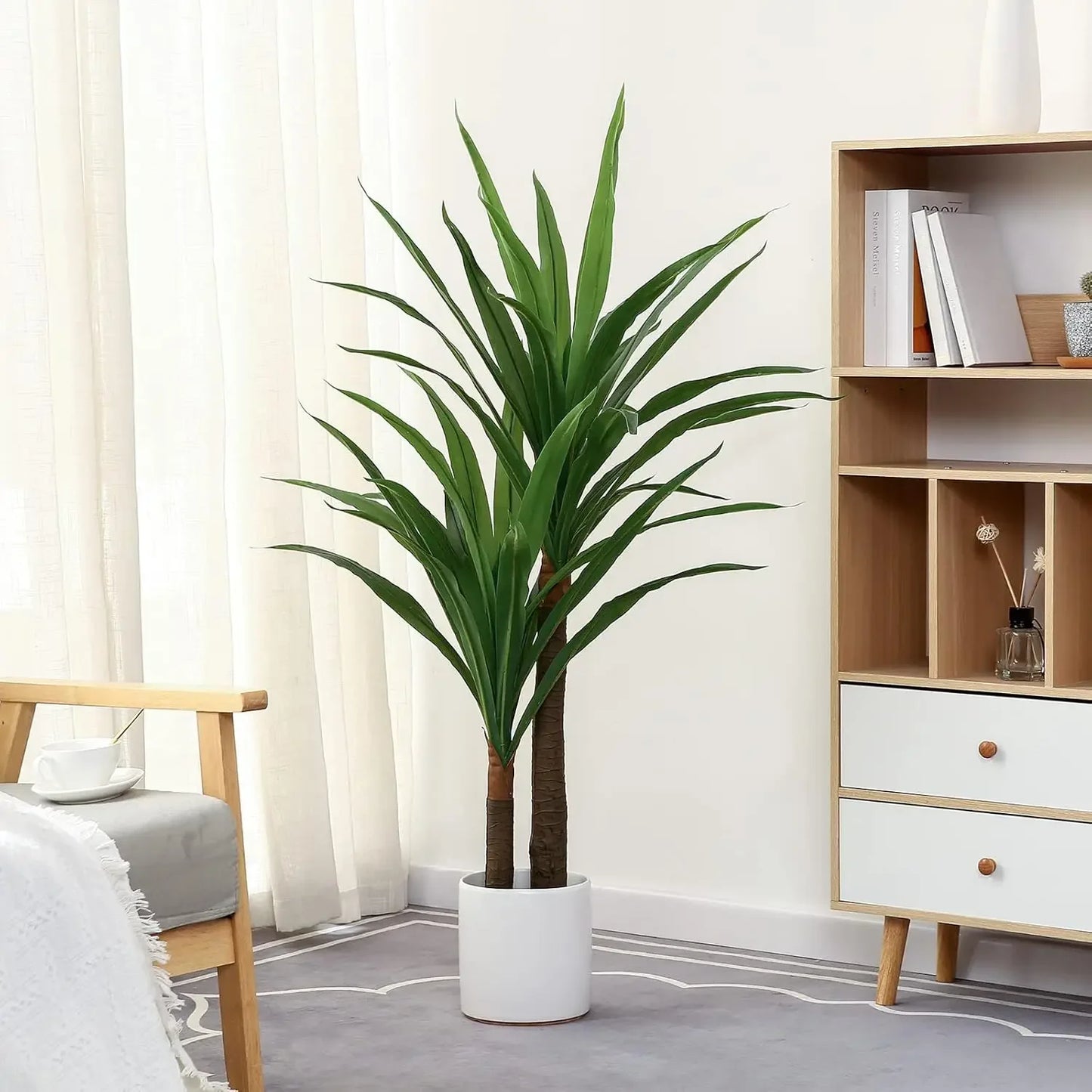 Dracaena Silk Plant Corn Stalk 6ft Tall Faux Plant