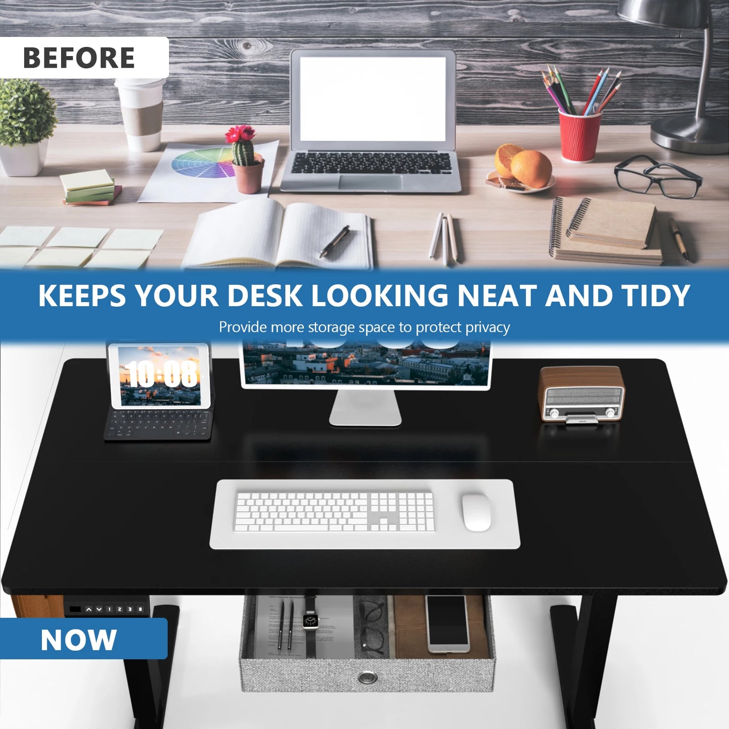 Standing Desk Height Adjustable 55x24 Inch