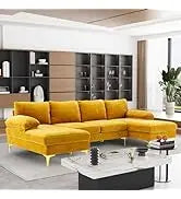 Sofa couch,4 Seat ,L-Shaped Velvet with Chaise Lounge
