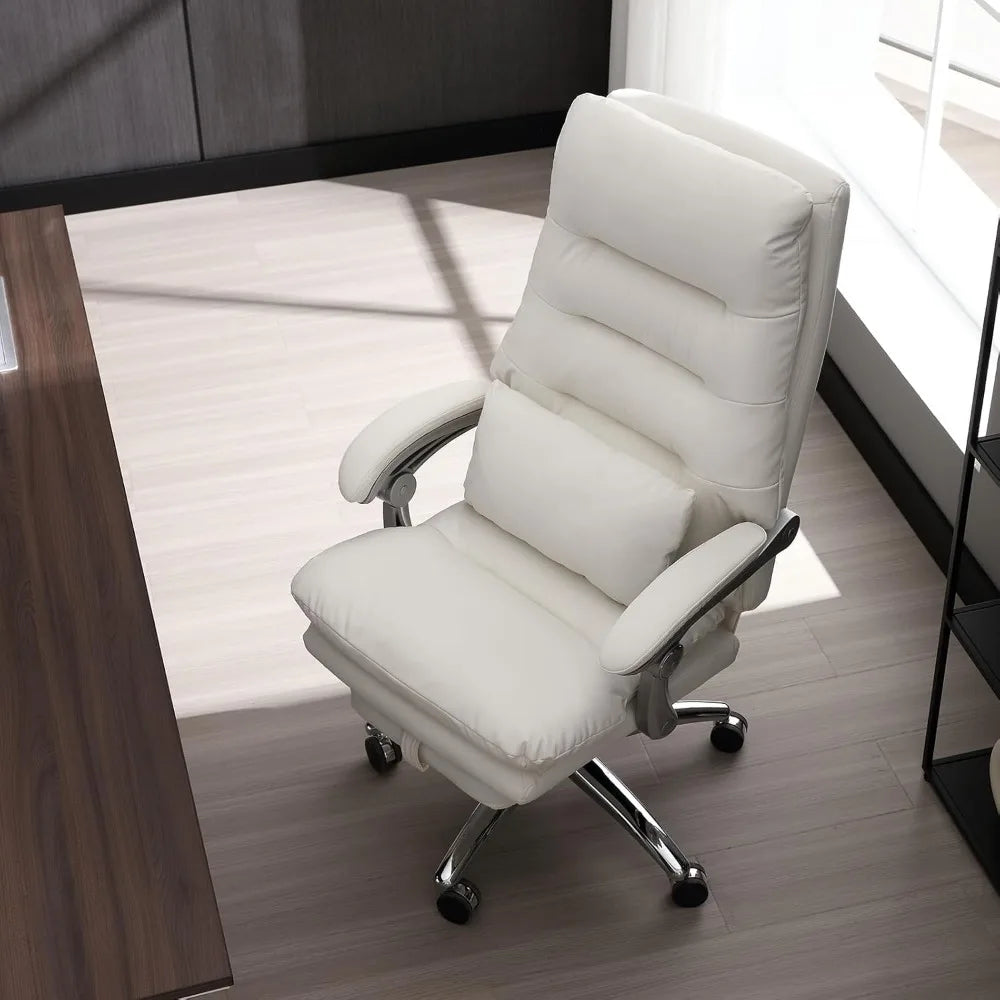 Office Chair with Foot Rest and Wheels