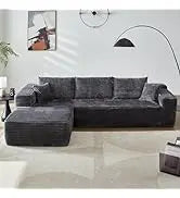 L-Shape Couch with Chaise,Modular Sectional Sofa Cloud Deep Seat