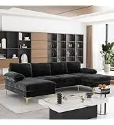 Sofa couch,4 Seat ,L-Shaped Velvet with Chaise Lounge
