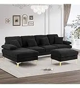 Sofa couch,4 Seat ,L-Shaped Velvet with Chaise Lounge