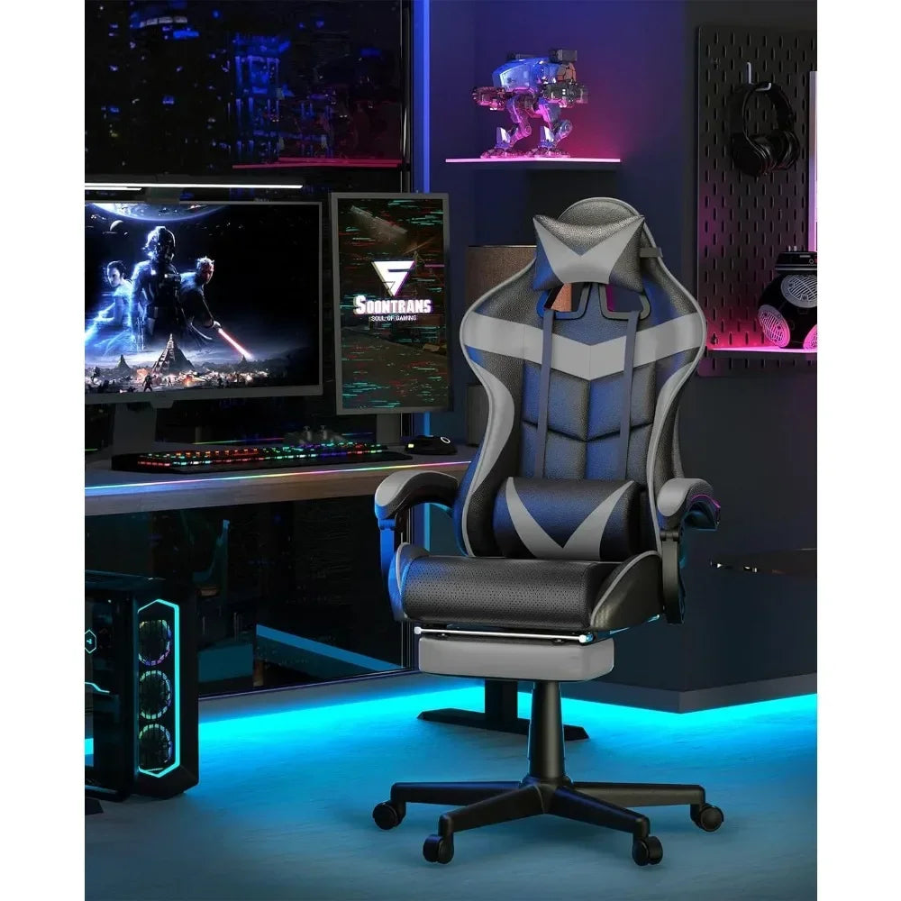 Gaming chair With Footrest , multiple colors