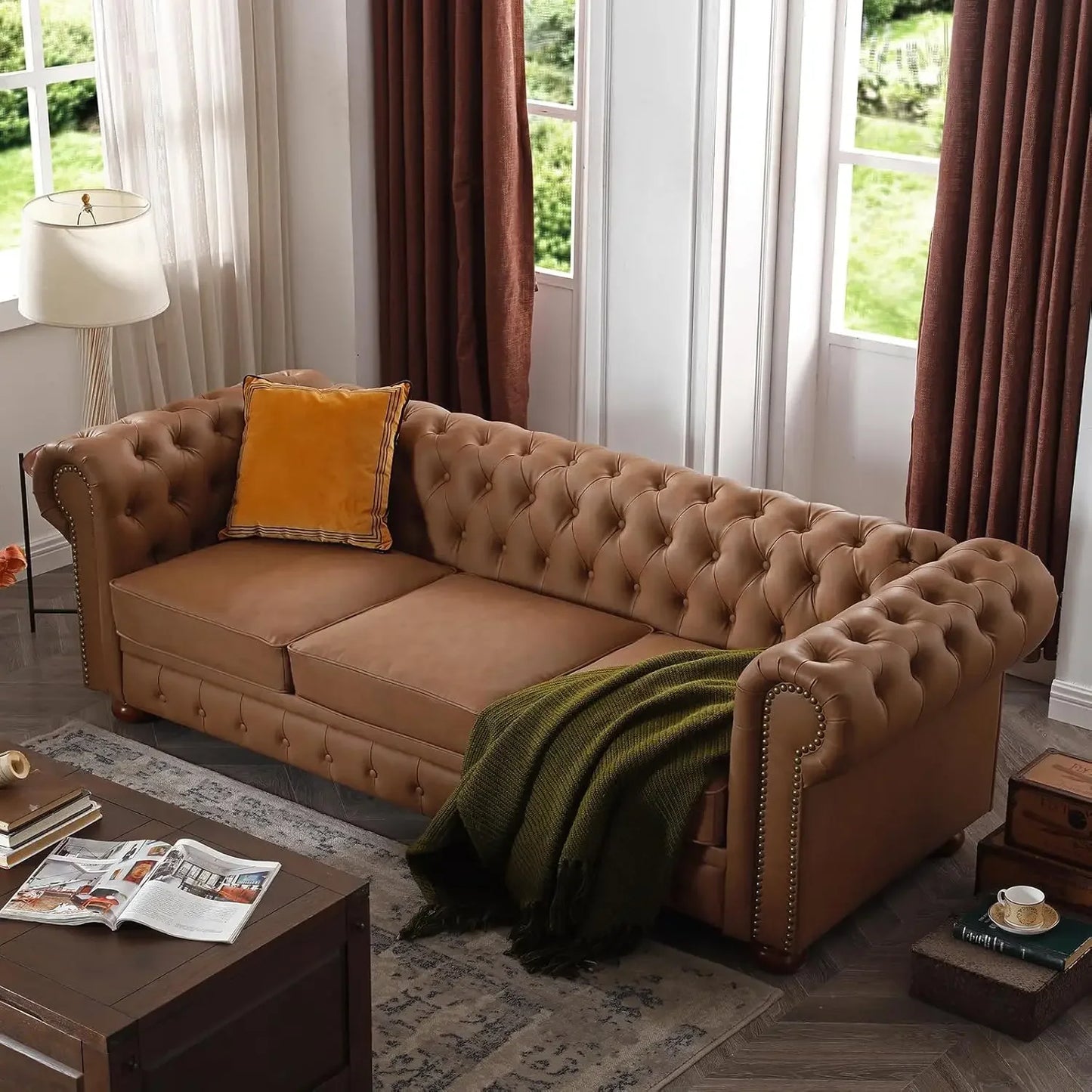 Chesterfield Sofa, with Low Back, 3 Seater Sofa