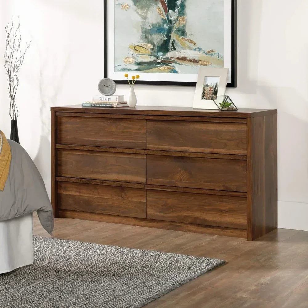 Wooden Dresser, Grand Walnut Chest of Drawers
