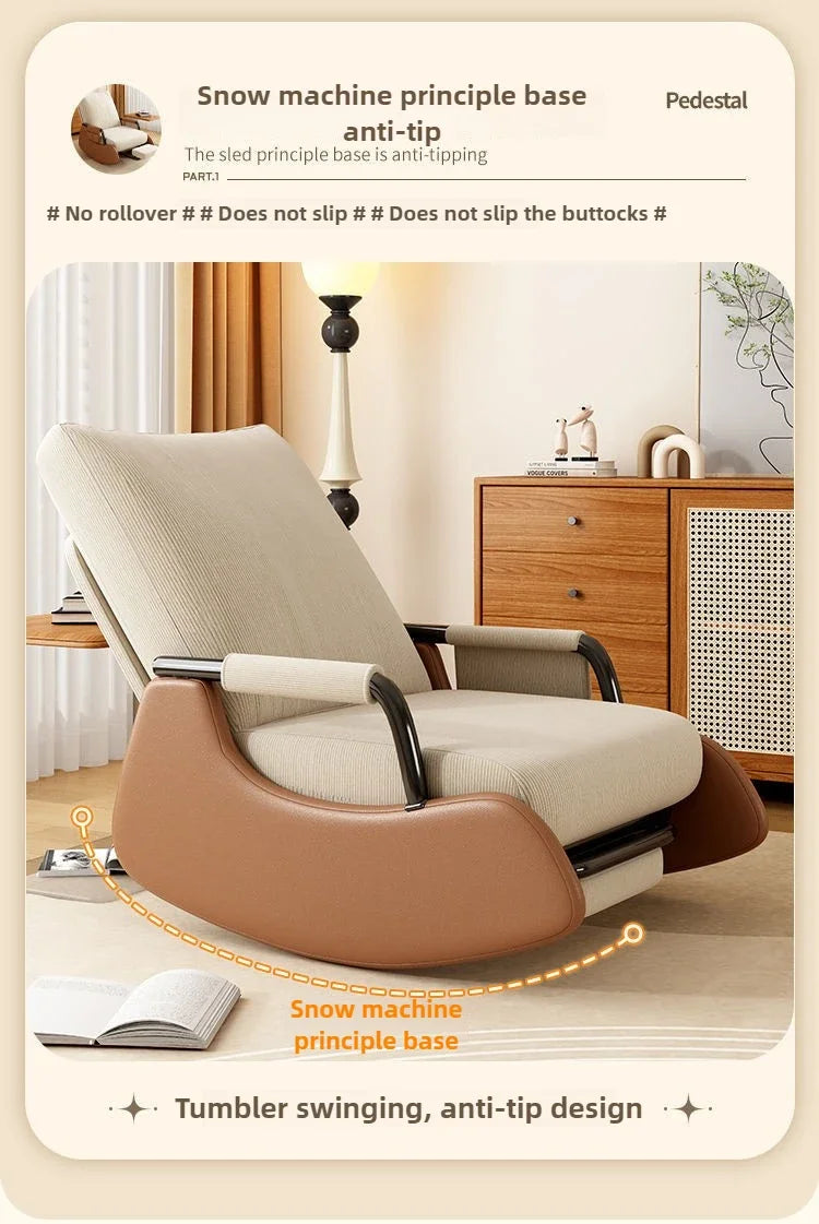 Reclining chair lunch break folding