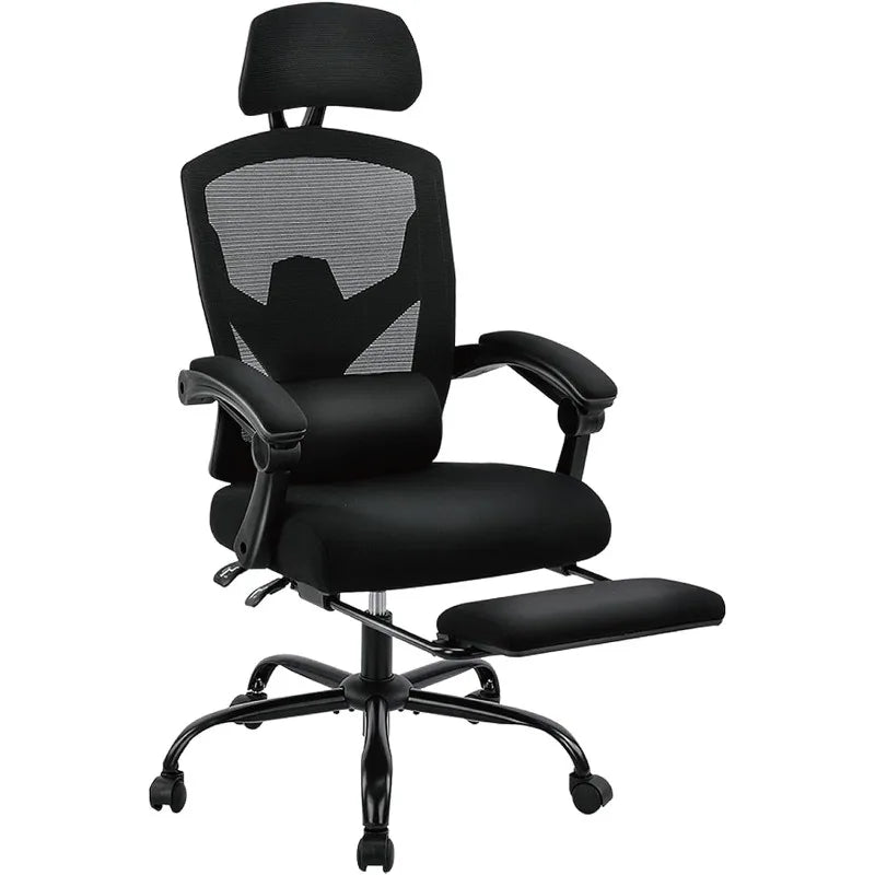 Home Office Desk Chair with Footrest