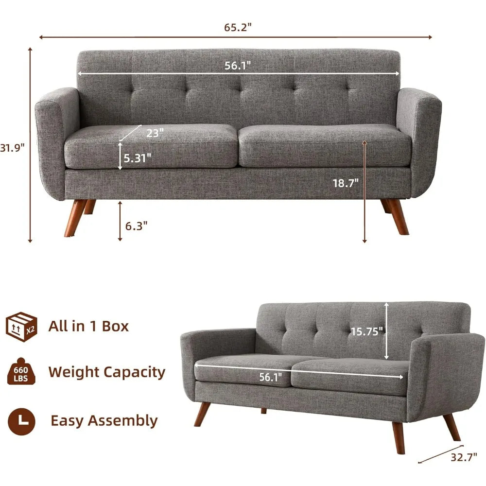 Loveseat Sofa, Small Couch for Bedroom