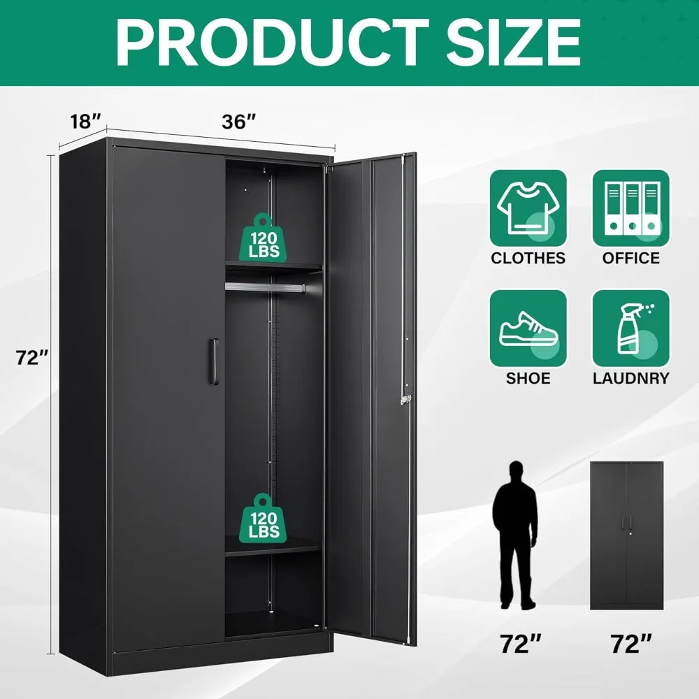 Metal Wardrobe Cabinets with Lock
