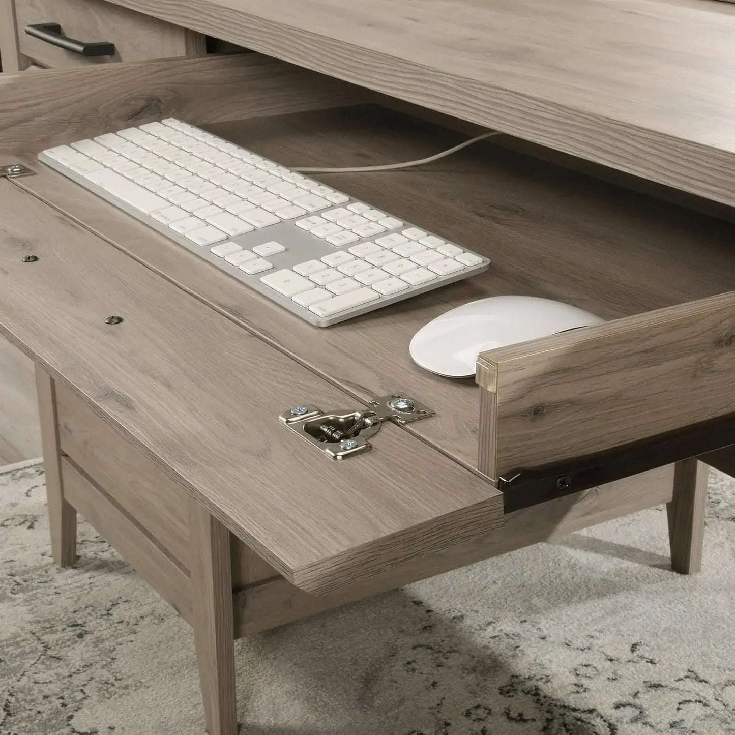66"W Executive Computer Desk, Laurel Oak