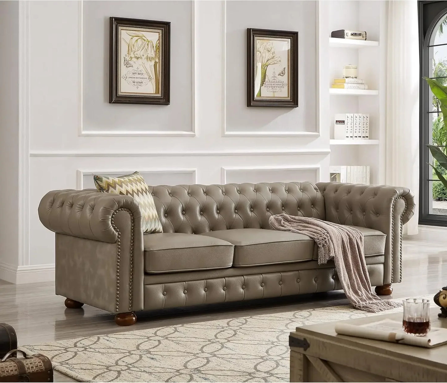 Chesterfield Sofa, with Low Back, 3 Seater Sofa