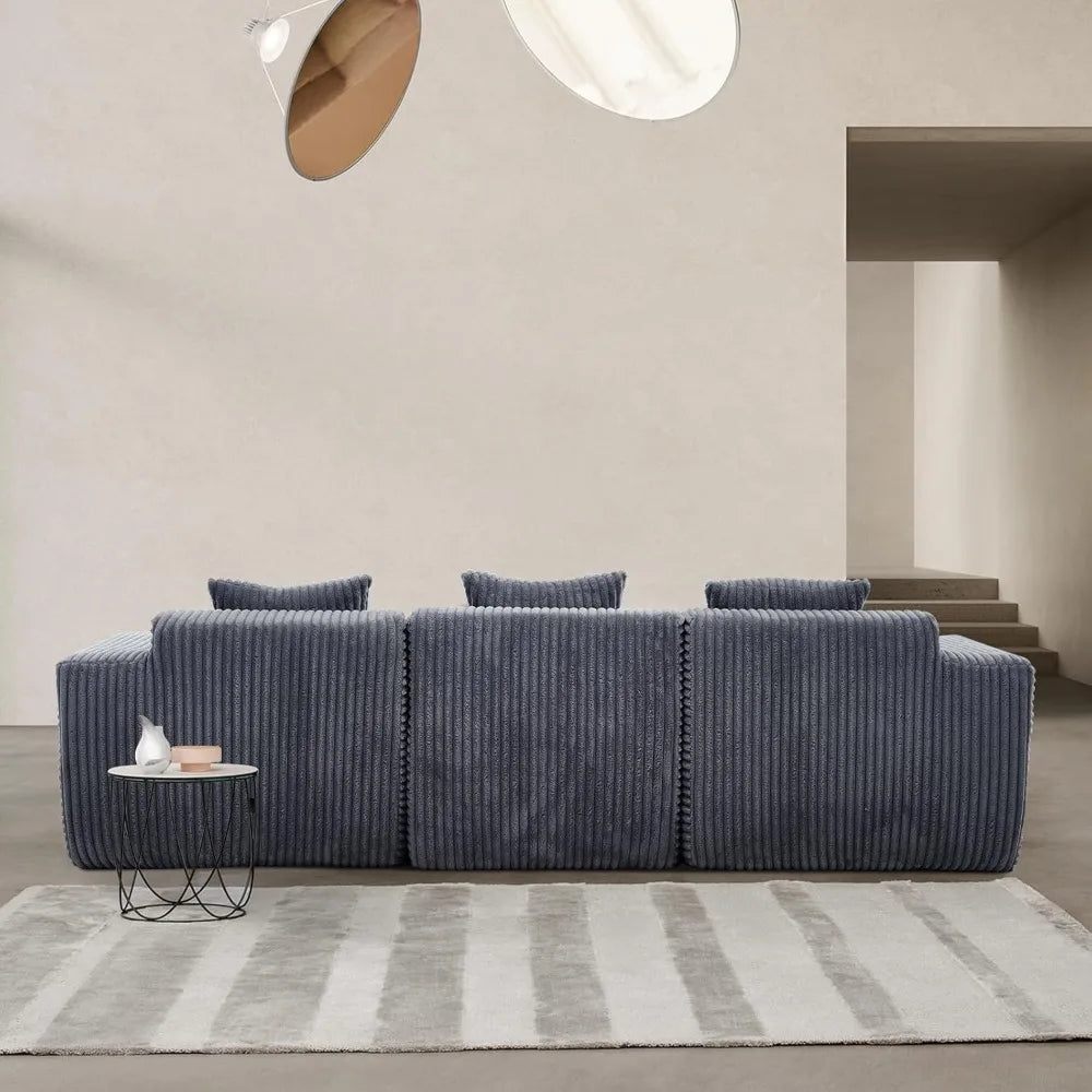 L-Shaped Free Combination Sofa,4Seater Corner Couch Deep Seat