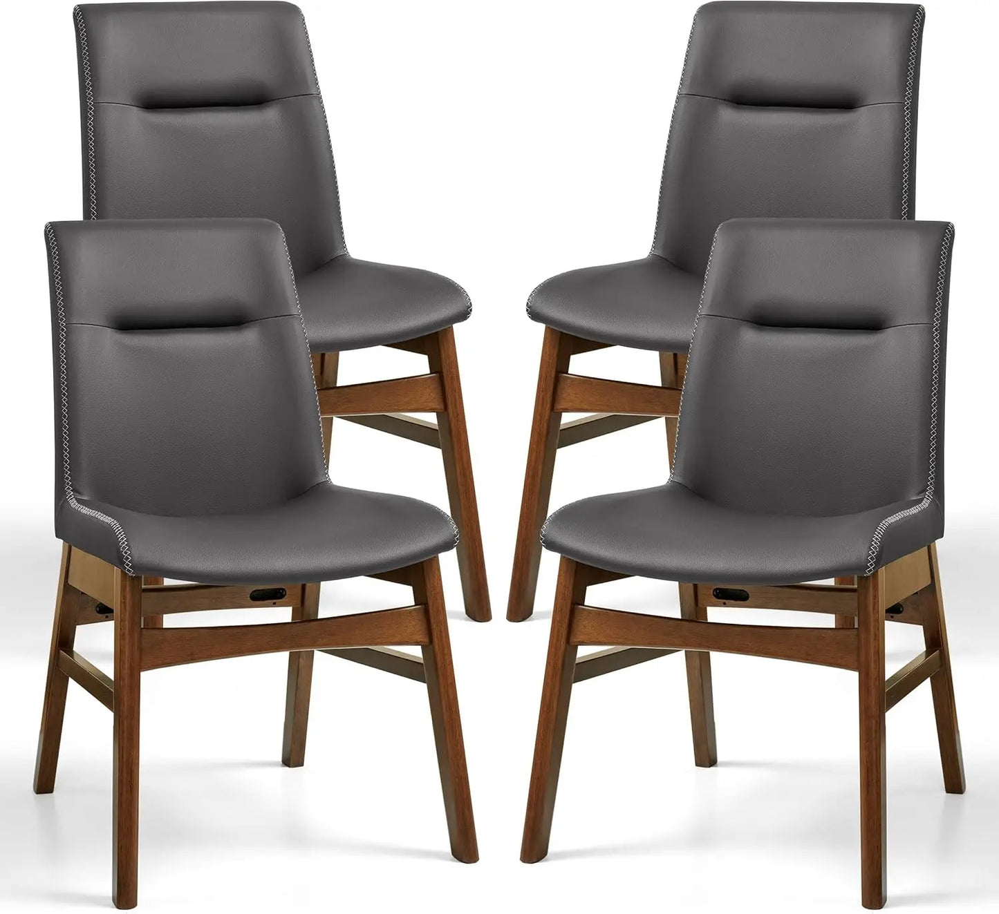 Dining Chair Set of 4, Leather Dining Chairs Kitchen Table Chairs Set of 4, Modern High-End Kitchen Side Chaires for Bedroom