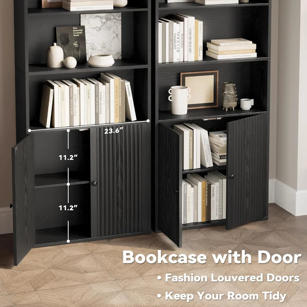 Tall Bookshelf, Bookcase with storage