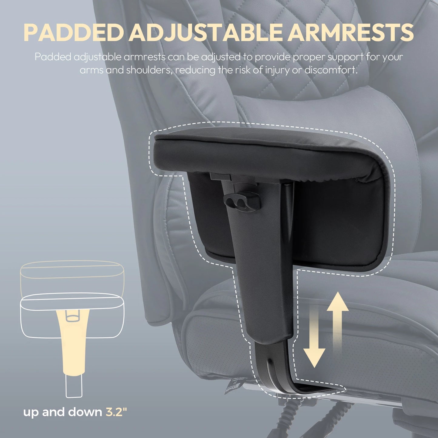 Office Chair with Pocket Spring Cushion and Lumbar Support