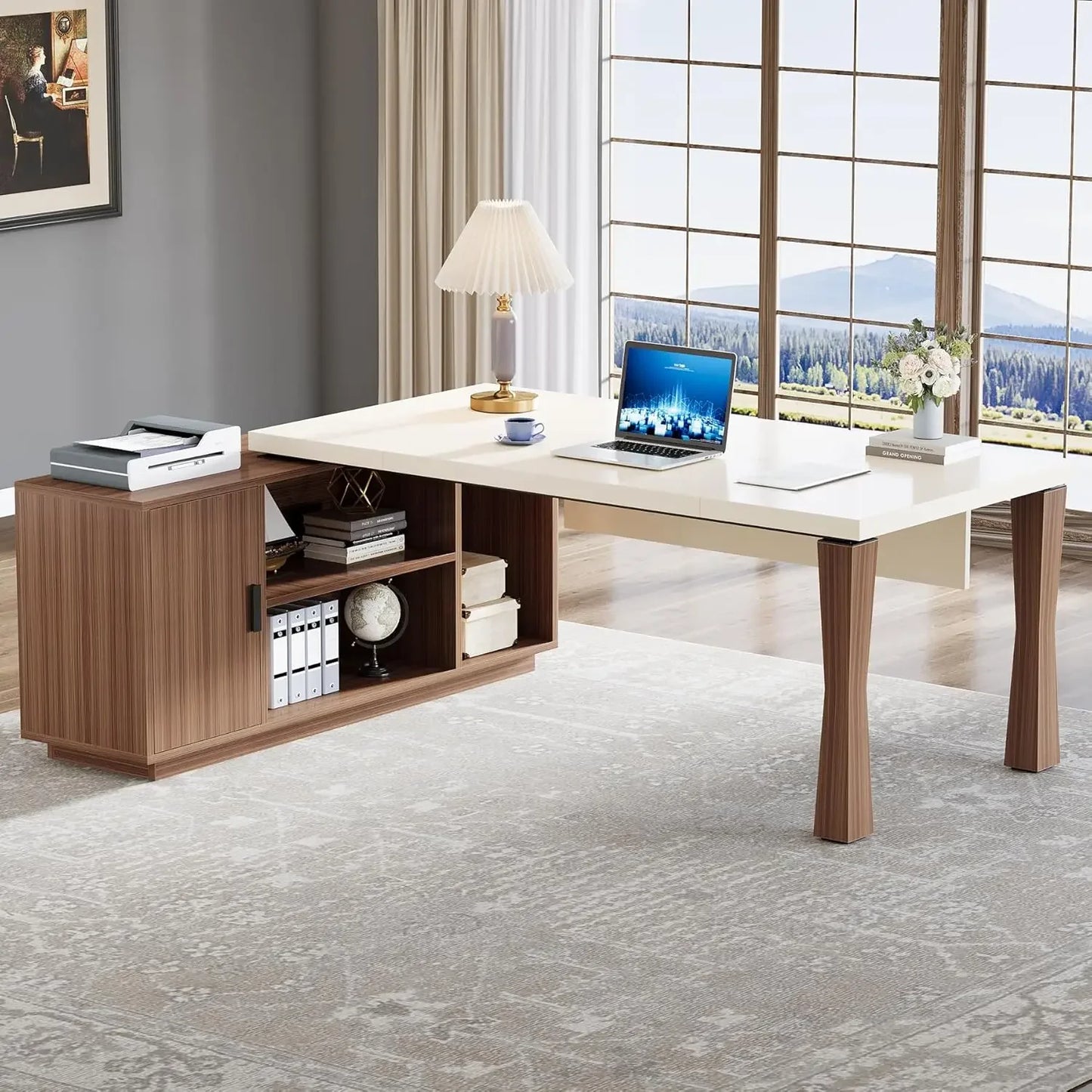 71-Inch Executive Desk, L-Shaped Desk