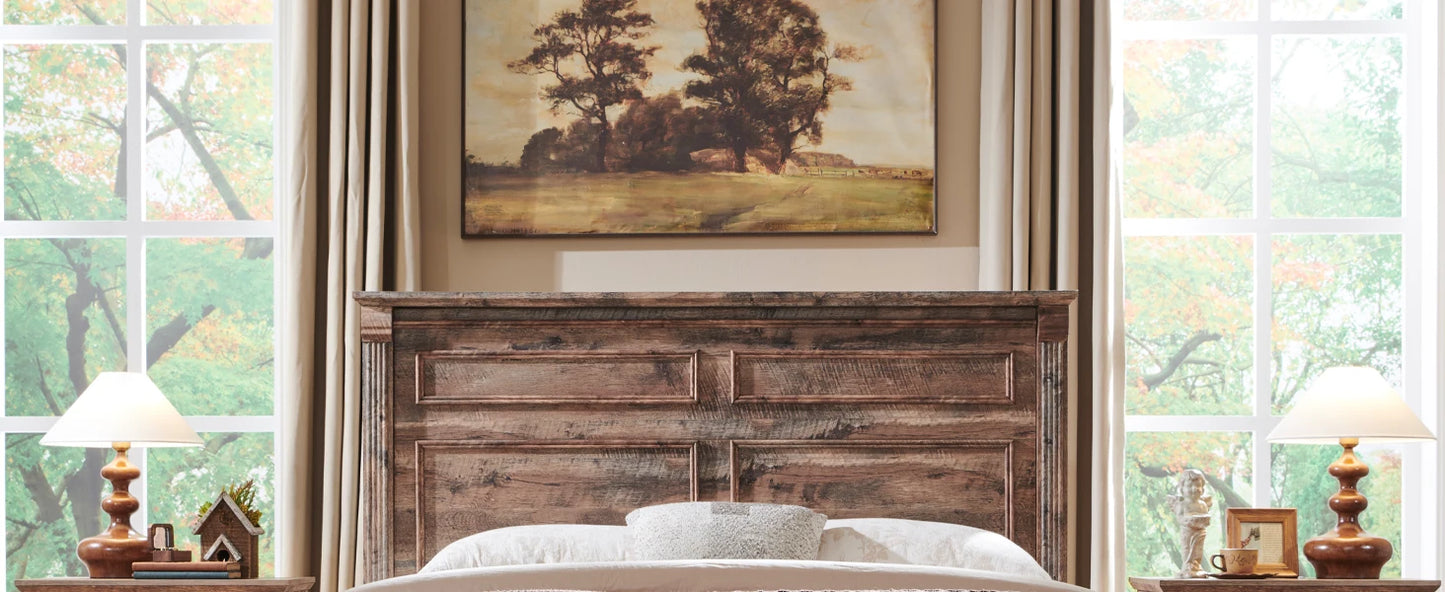 Queen Size Bed Frame, with Storage Drawers