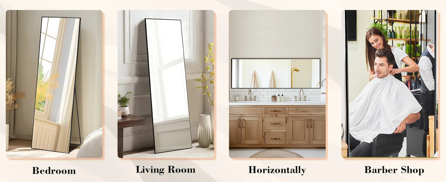 Full Body Wall Mirror Standing Hanging or Leaning