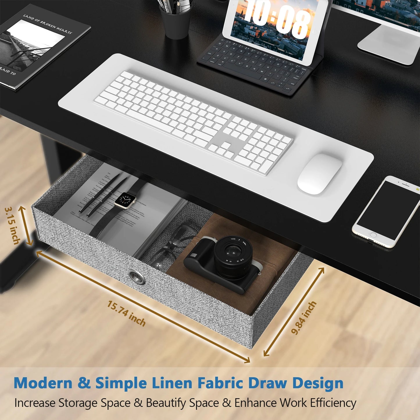 Standing Desk Height Adjustable 55x24 Inch