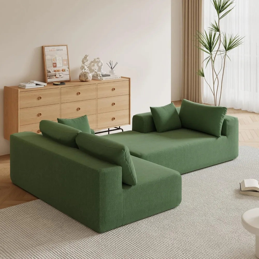 Sectional Sofa,Cloud L Shaped Couch with Deep Seat, No Assembly Required