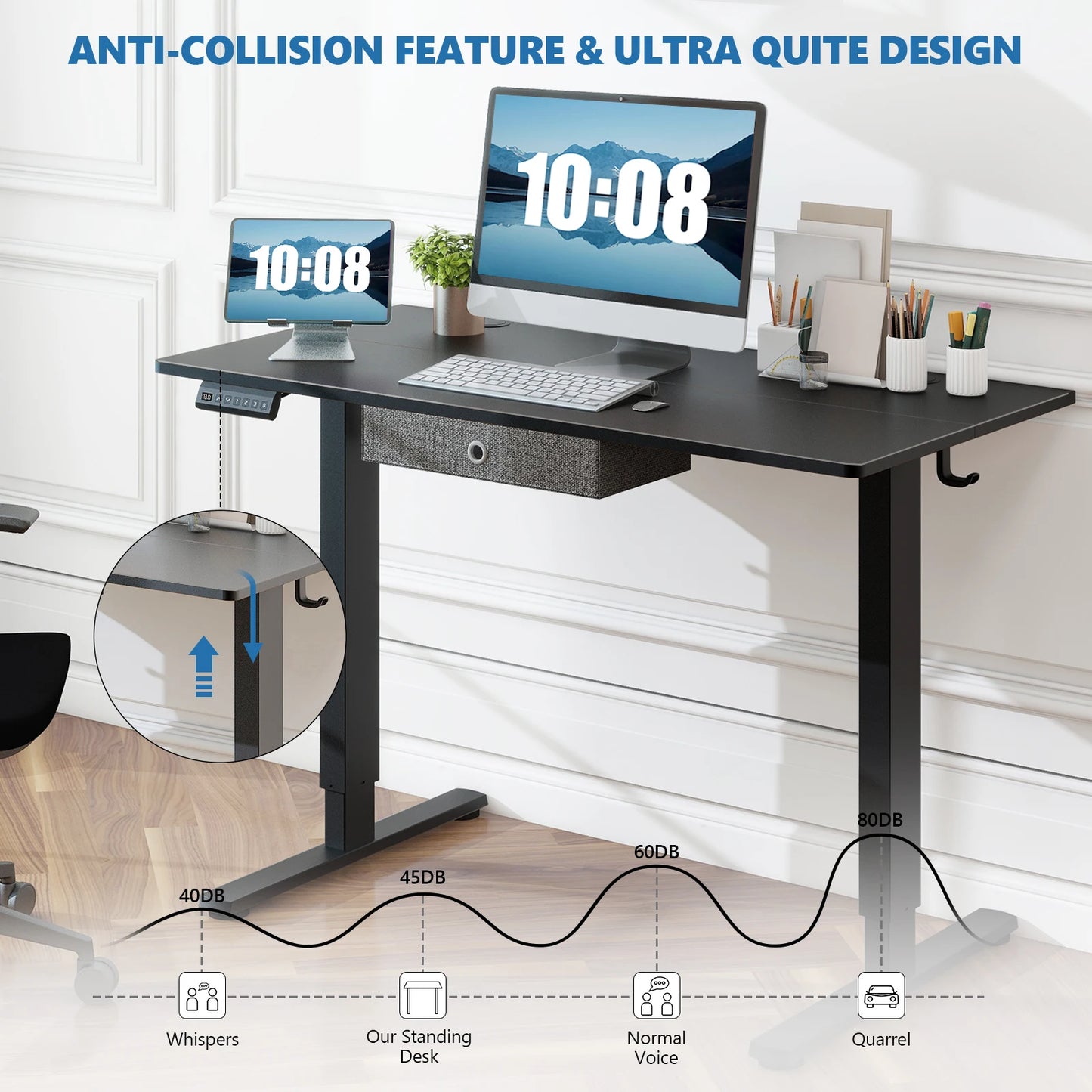 Standing Desk Height Adjustable 55x24 Inch
