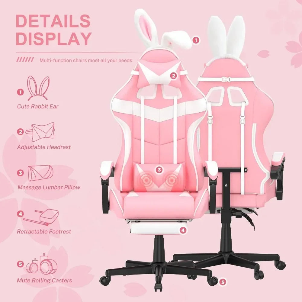 Gaming chair With Footrest , multiple colors
