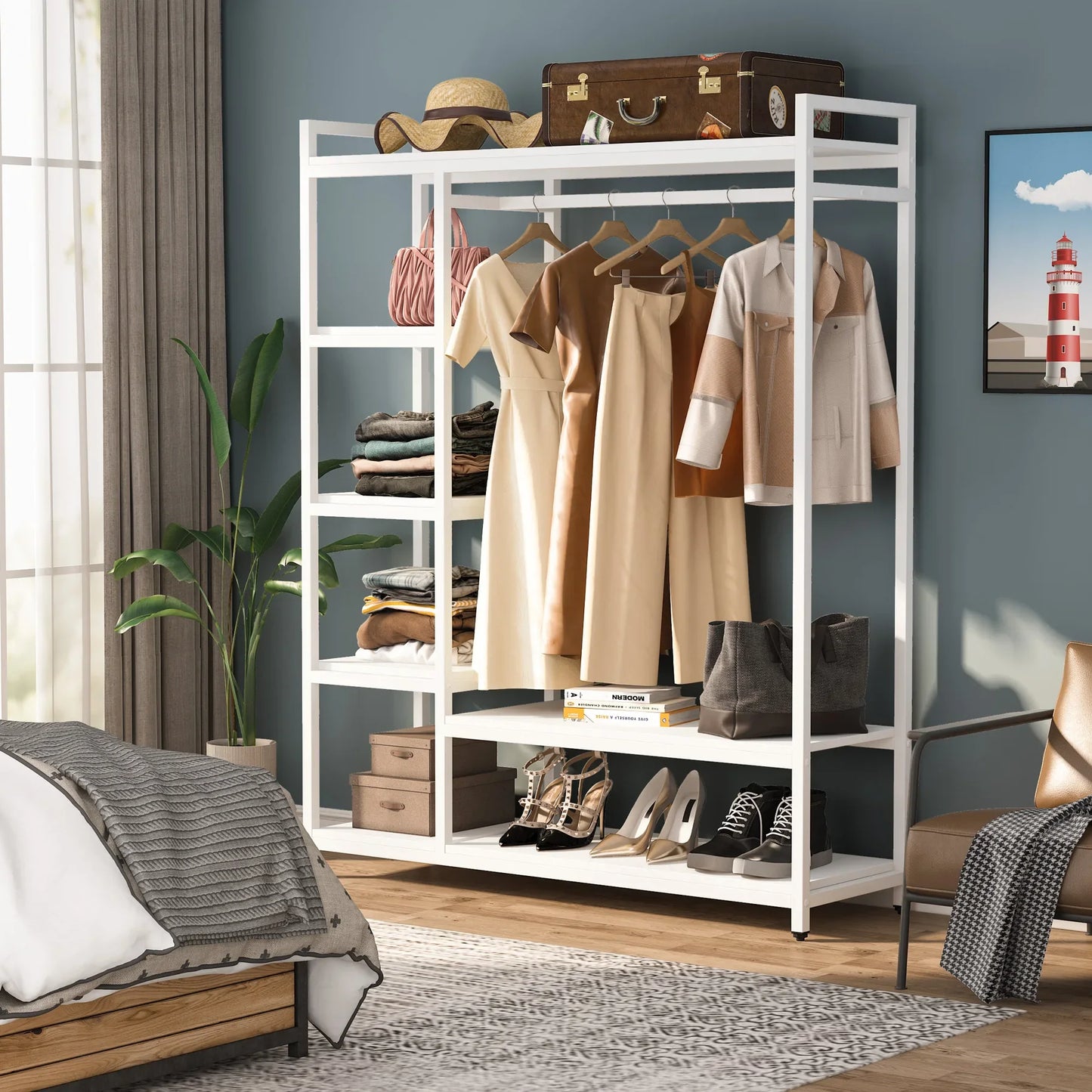 Closet Organizer, Heavy Duty Clothes Closet