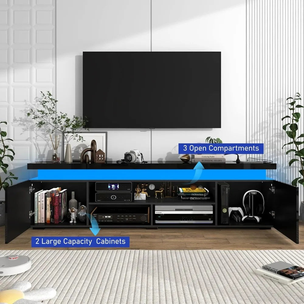 LED TV Stand for 85 Inch with Power Outlet