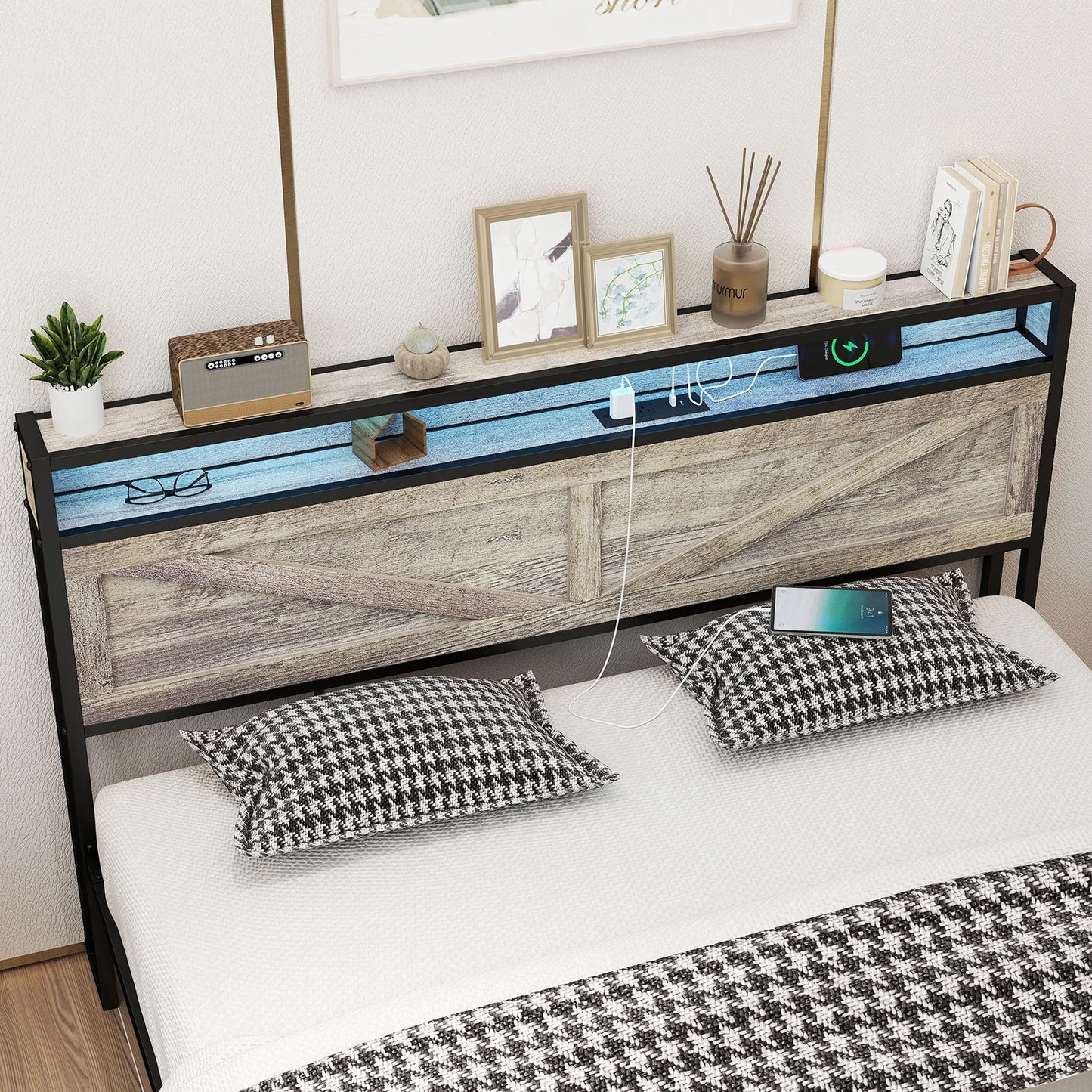 Queen/Full/Twing and King size Bed Frame with Storage