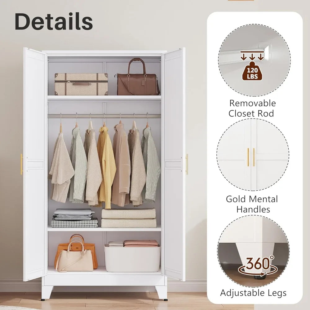 Wardrobe Closet with 2 Doors