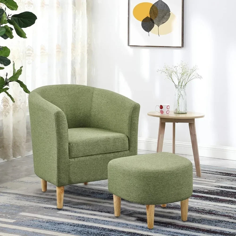 Modern Chair, Footrest Set Comfortable Living Room Chairs
