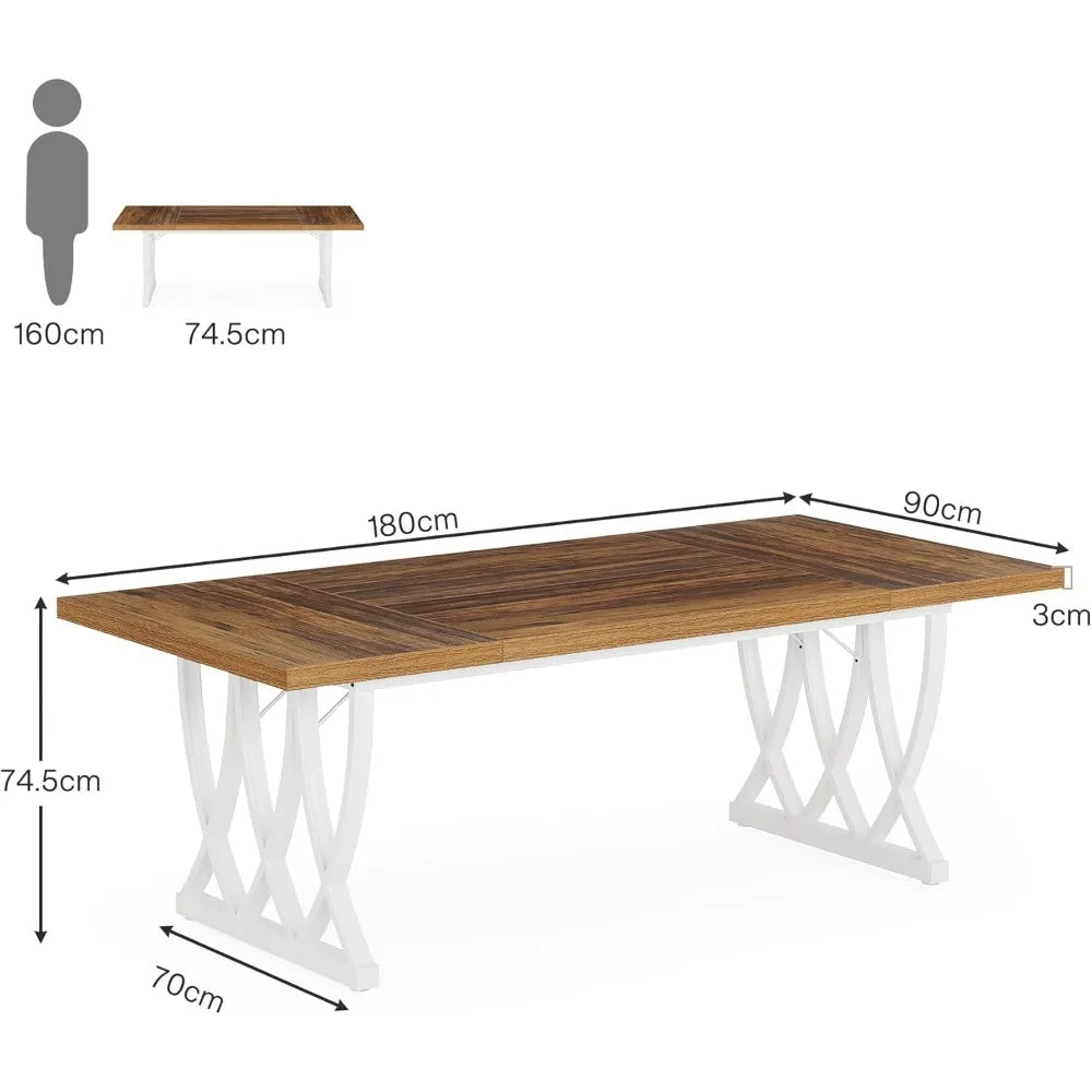 70.86-Inch Executive Desk, Thick Metal Frame