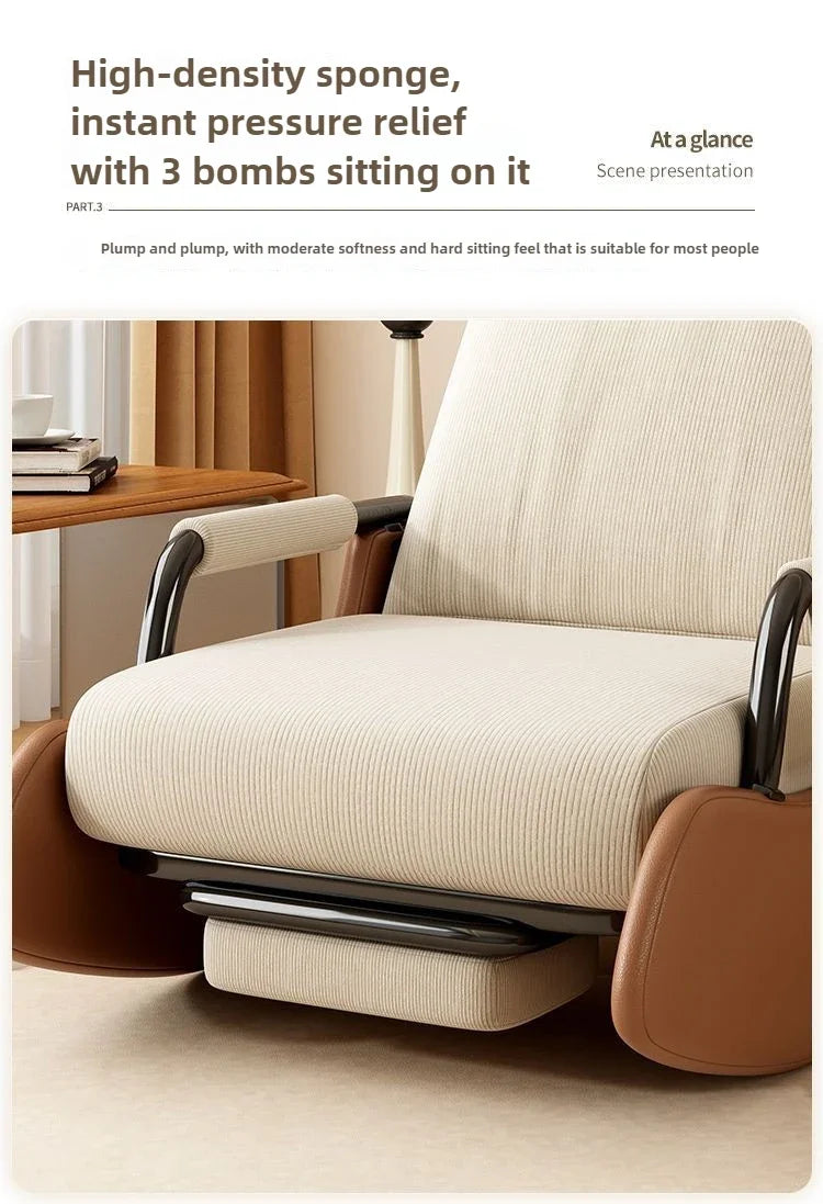 Reclining chair lunch break folding