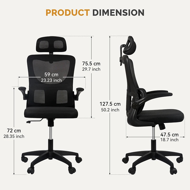 Ergonomic Office Chair, Adjustable Rotating