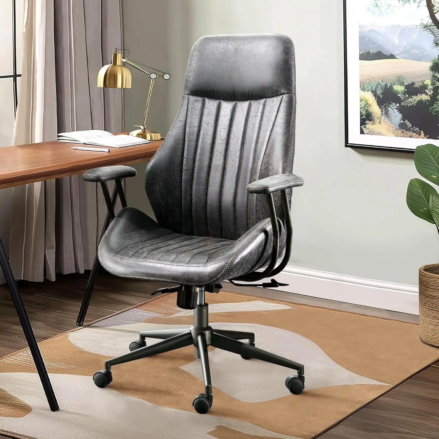 Office Chair with Wheels, High Back Ergonomic chair