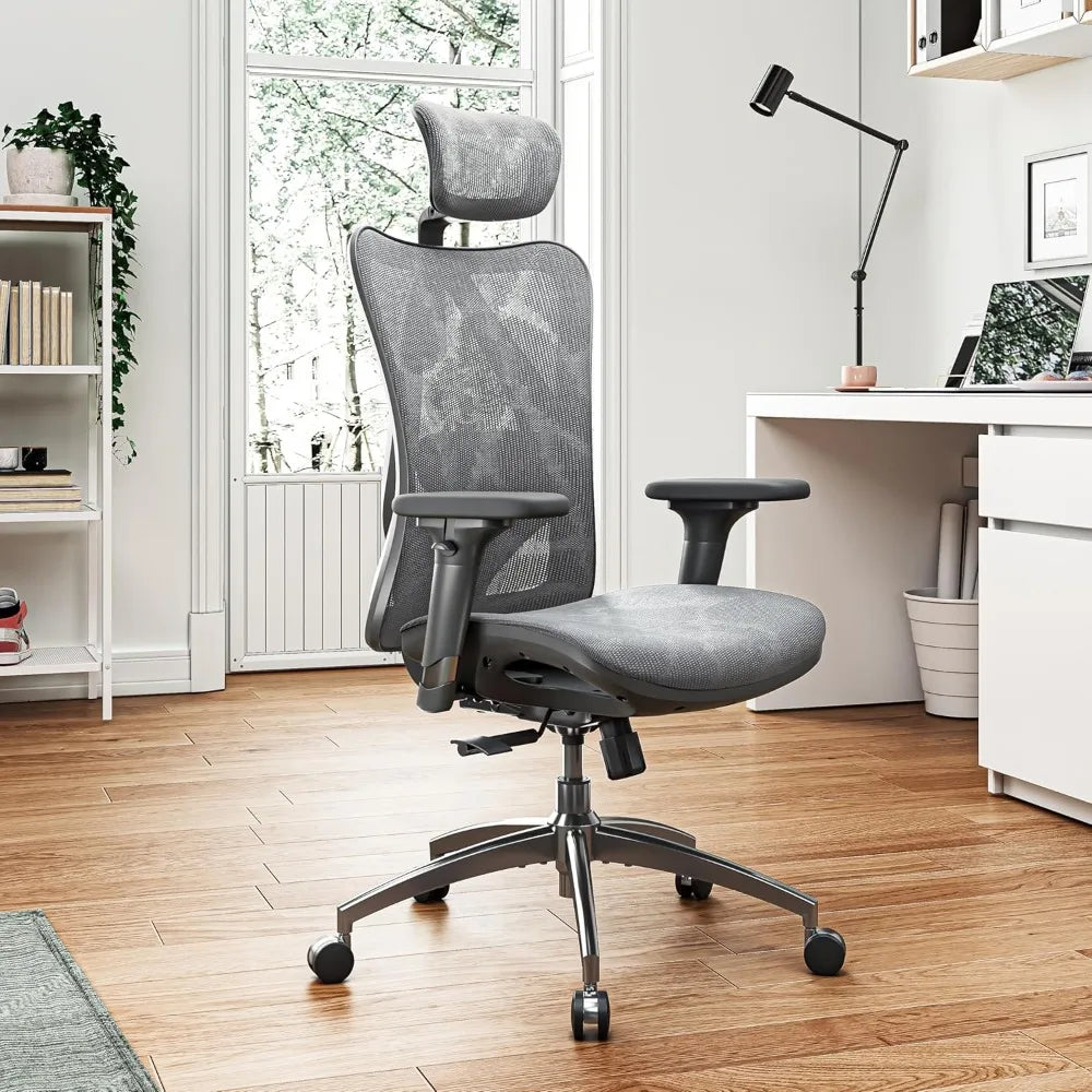 Office Chair with 3 Way Armrests Lumbar Support