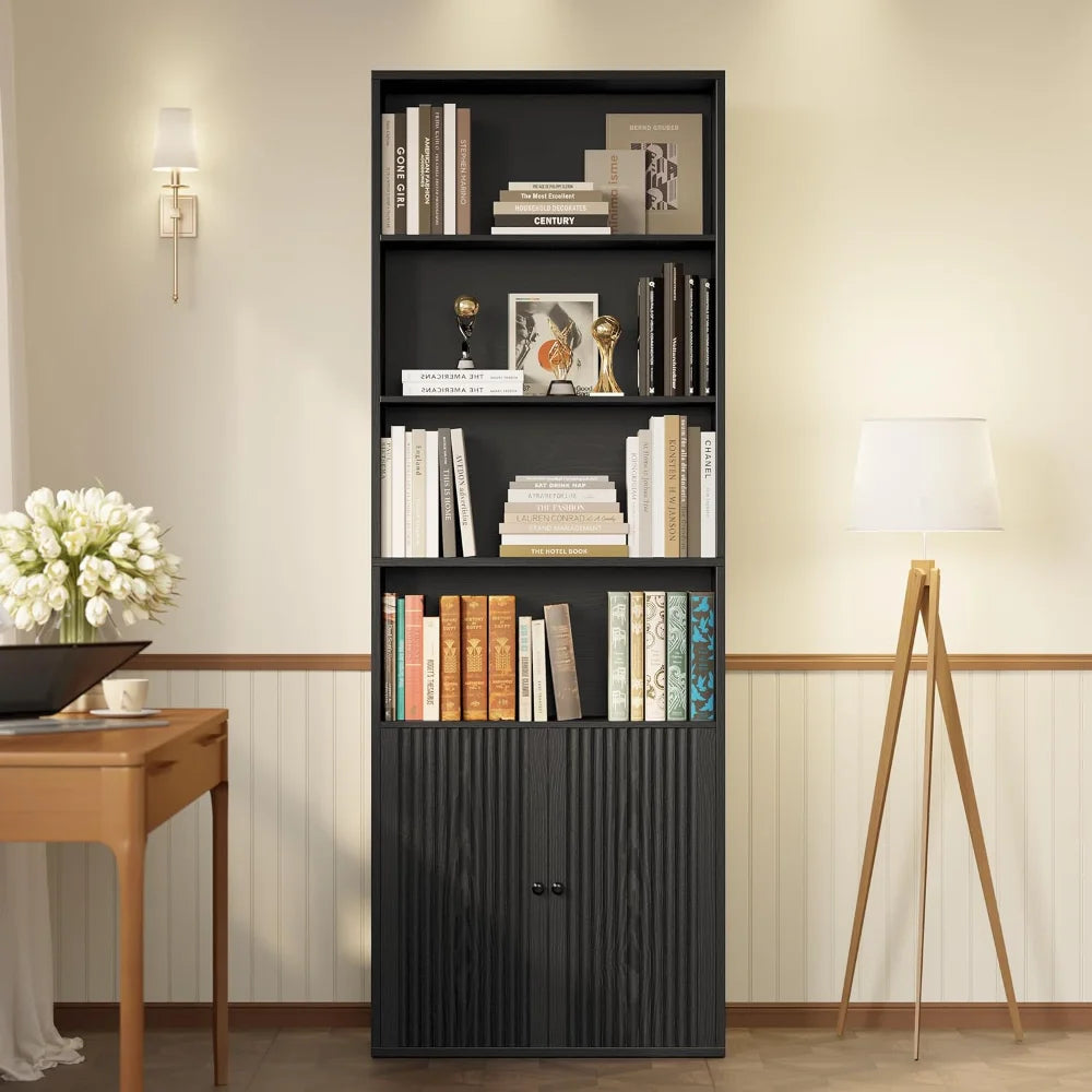 Tall Bookshelf, Bookcase with storage