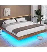Bed Frame with Leather Platform and Storage – Twin, Queen & Full Sizes