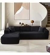 L-Shape Couch with Chaise,Modular Sectional Sofa Cloud Deep Seat
