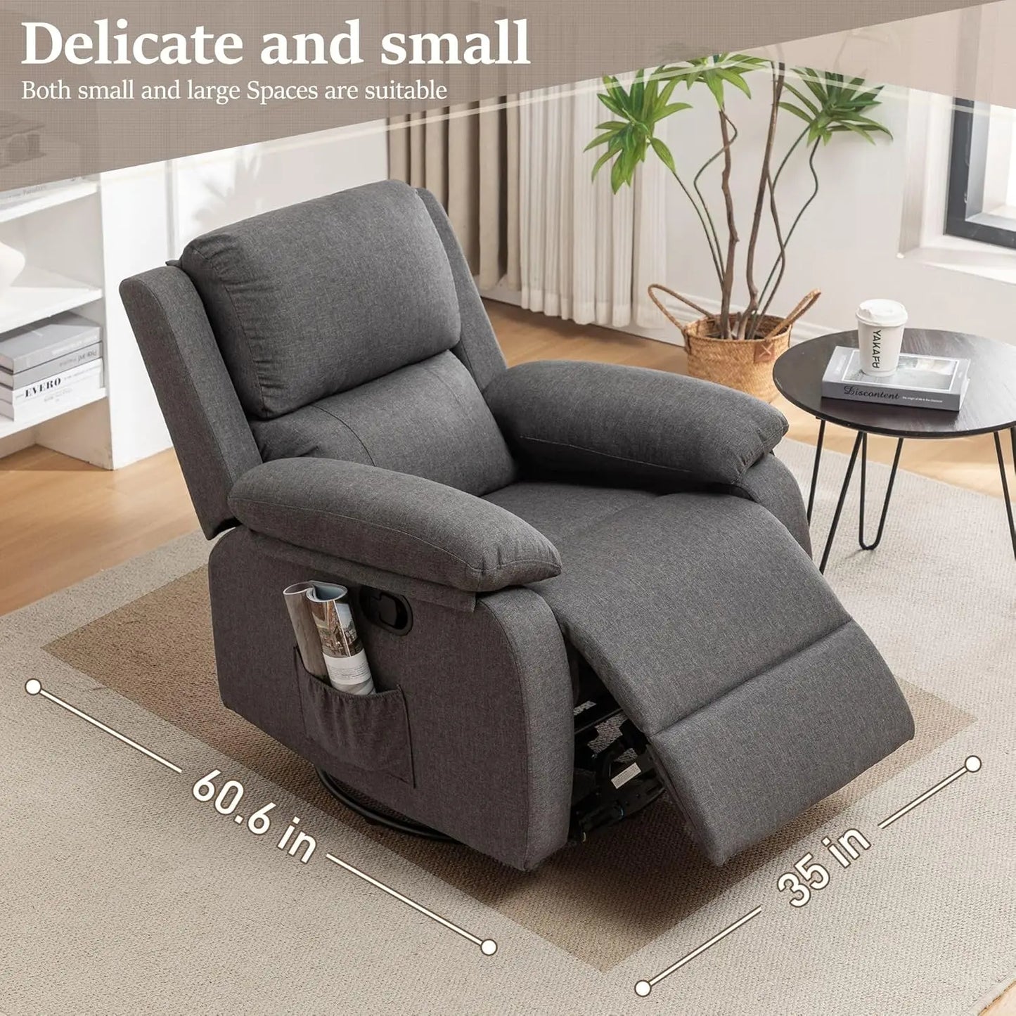 Recliner Chair, 360 Swivel Rocker Chair for Adults