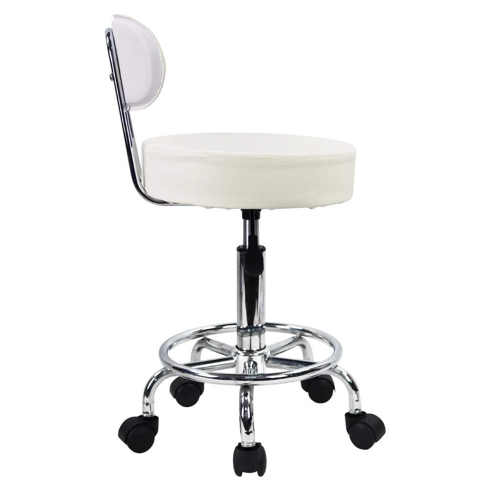 PU Leather Rolling Stool chair with Height Adjustable