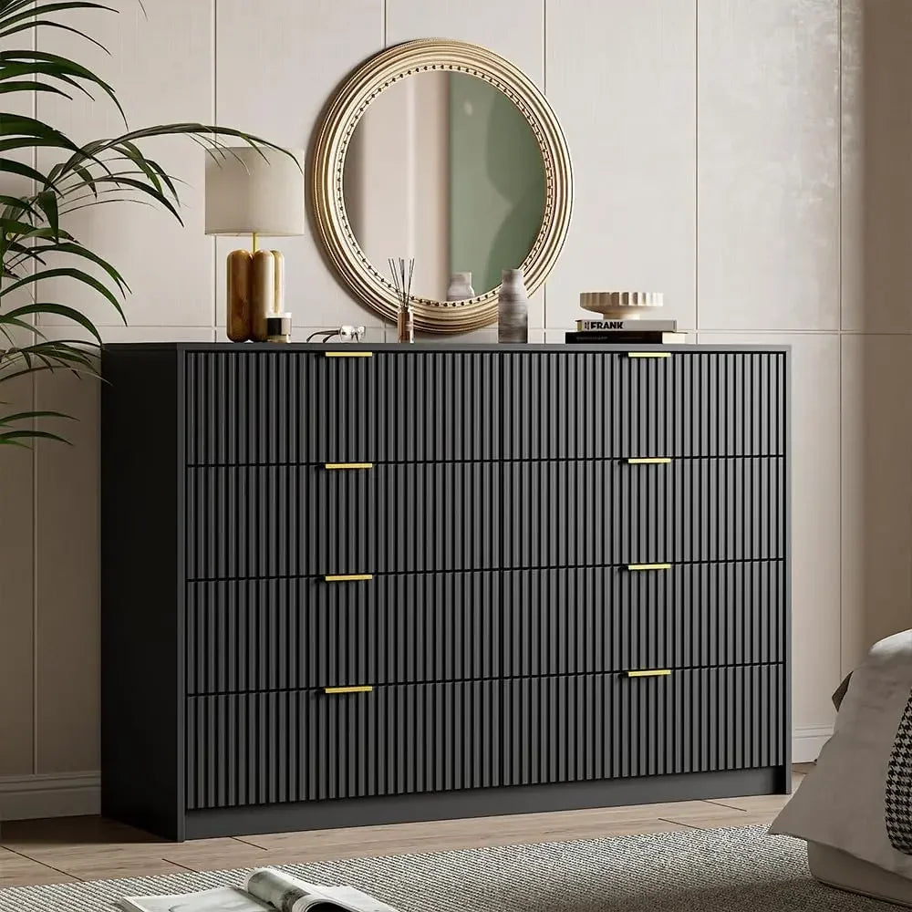 Double Dresser, Modern Tall Chest of Drawers