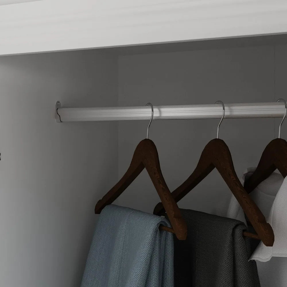 4 Door Wardrobe Closet with Drawers & Shelves