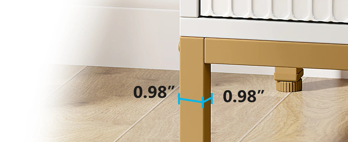 Tribesigns Modern Nightstand, 65.5 cm Tall Bedside Table with 3 Drawers, Contemporary End Side Table with Storage