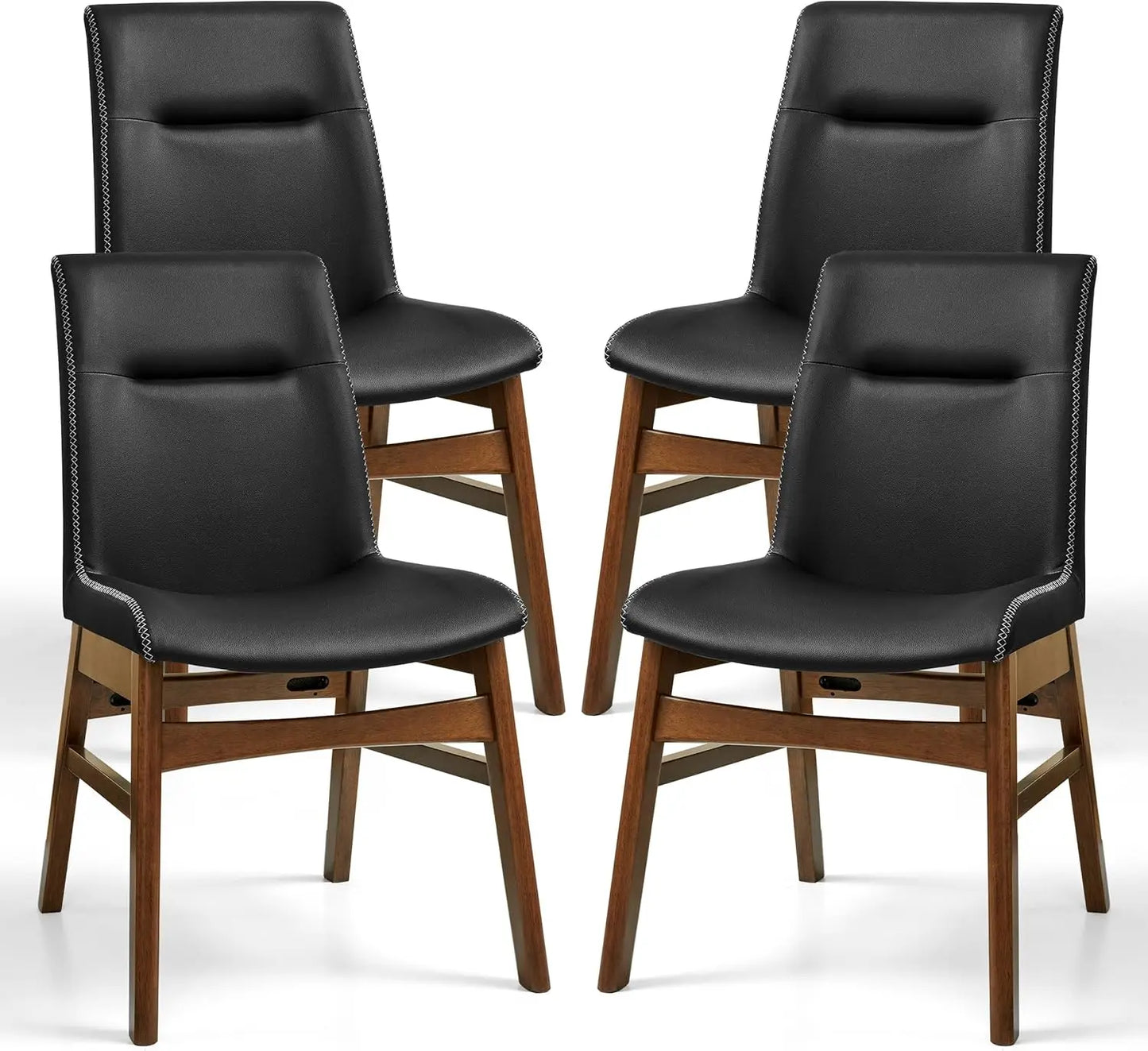 Dining Chair Set of 4, Leather Dining Chairs Kitchen Table Chairs Set of 4, Modern High-End Kitchen Side Chaires for Bedroom